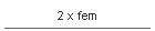 2 x fem